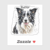 Pet Photo Add Pet Name Personalize シール (シート)