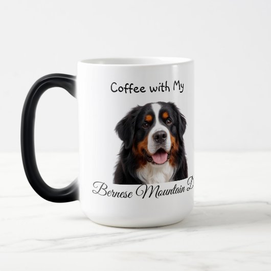 Pet Photo Bernese Mountain Dog Personalize モーフィングマグカップ (左)