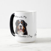 Pet Photo Bernese Mountain Dog Personalize モーフィングマグカップ (正面左)