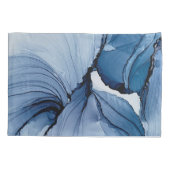 Pet photo - blue ink 枕カバー (裏面)