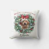 Pet Photo Christmas – Personalized Holiday Gift クッション (正面)