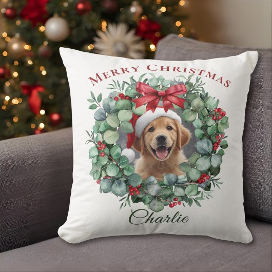 Pet Photo Christmas – Personalized Holiday Gift クッション