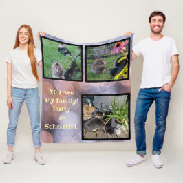pet photo collage - 3 pictures フリースブランケット