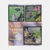 pet photo collage - 3 pictures フリースブランケット (正面)