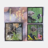 pet photo collage - 3 pictures フリースブランケット (正面(横))