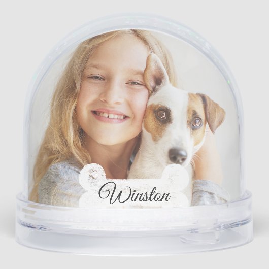 Pet Photo Collage Dog Bone Pet Name Sweet keepsake (裏面)