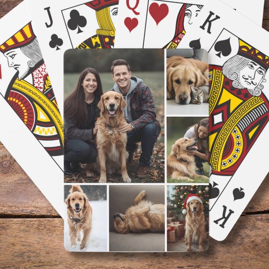 Pet Photo Collage Playing Cards Pet Mom Gift Idea トランプ