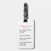 Pet Photo Contact Info Crate Tag ラゲッジタグ (裏面縦)