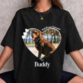 pet photo customize Heart custom dog name  Tシャツ