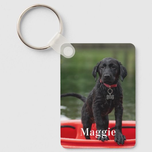 Pet Photo Keychain Custom Two Photo Double Sided キーホルダー (正面)