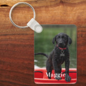 Pet Photo Keychain Custom Two Photo Double Sided キーホルダー (正面)
