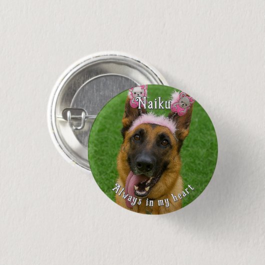 Pet Photo Memorial Button 缶バッジ (正面&裏面)