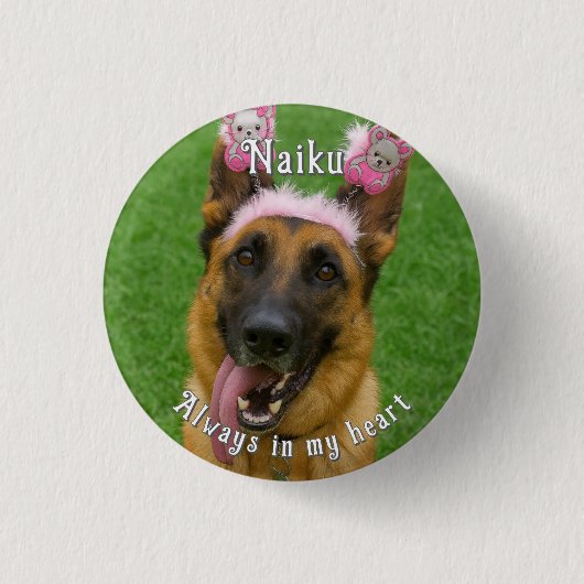 Pet Photo Memorial Button 缶バッジ (正面)