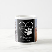 Pet Photo Memory Heart Black White コーヒーマグカップ (中央)
