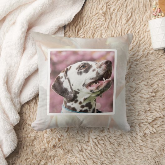 Pet photo - pearl colour  クッション (ブランケット)