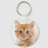 Pet Photo Personalized Cat Keepsake Keychain キーホルダー (裏面)