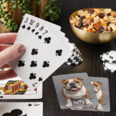 Pet Photo Playing Cards Dog Mom Gift Idea Bulldog トランプ (インサイチュ)