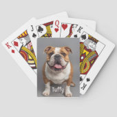 Pet Photo Playing Cards Dog Mom Gift Idea Bulldog トランプ (裏面)