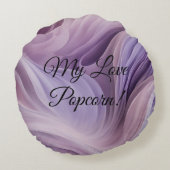 Pet photo - purple colour ラウンドクッション (裏面)