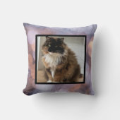 pet photo - purple dots クッション (正面)