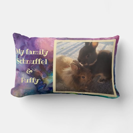Pet Photo - purple paint ランバークッション (正面)