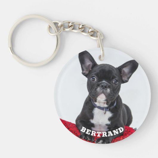 Pet Photo with Name Personalized キーホルダー (正面)