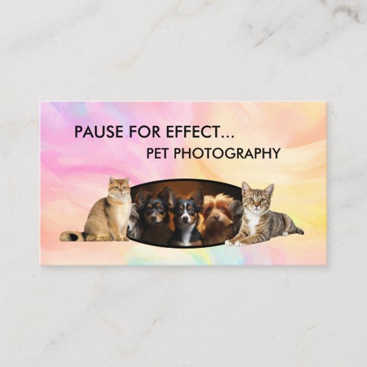 Pet Photography Modern Business Cards 名刺 (正面)