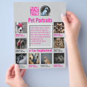 Pet Photography Session Flyer With QR Code & Tear‑ チラシ (手)
