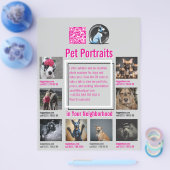Pet Photography Session Flyer With QR Code & Tear‑ チラシ (シングル)