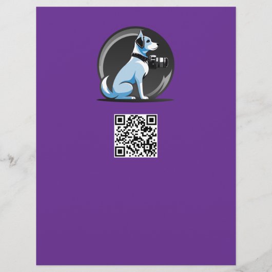 Pet Photography Session Flyer With QR Code & Tear‑ チラシ (裏面)