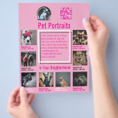 Pet Photography Session Flyer With QR Code & Tear‑ チラシ (手)