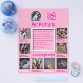 Pet Photography Session Flyer With QR Code & Tear‑ チラシ (シングル)