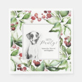 Pet Portrait Christmas Cocktail Napkins スタンダードランチョンナプキン (正面)