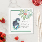 Pet Portrait Christmas Cocktail Napkins スタンダードランチョンナプキン (インサイチュ)