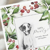 Pet Portrait Christmas Cocktail Napkins スタンダードランチョンナプキン