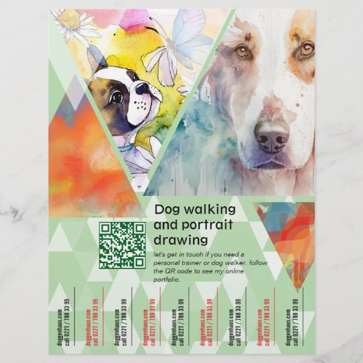 Pet Portrait Flyers  チラシ (正面)