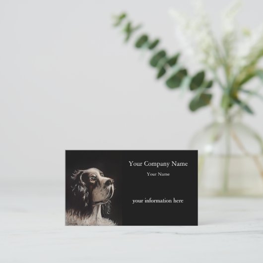 Pet Portrait Painting Business Card 名刺 (スタンド正面)