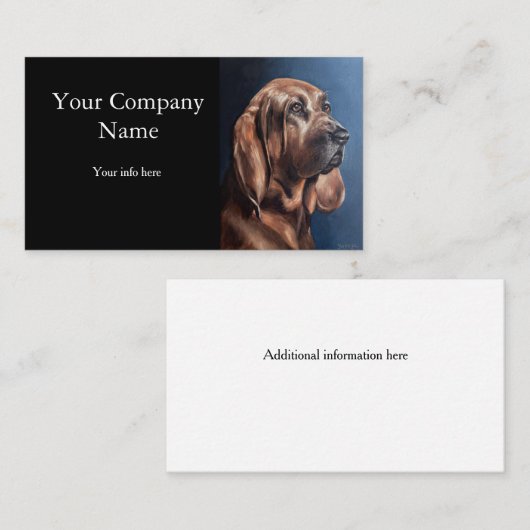 pet portrait painting card 名刺 (正面/裏面)