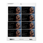 Pet Portrait Painting Return Address Labels ラベル (フルシート)