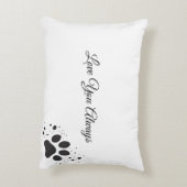 Pet’s Simple Modern Name & Photo Custom Design アクセントクッション (裏面(縦))