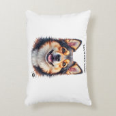 Pet’s Simple Modern Name & Photo Custom Design アクセントクッション (正面(垂直))