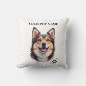 Pet’s Simple Modern Name & Photo Custom Design クッション (正面)