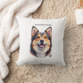 Pet’s Simple Modern Name & Photo Custom Design クッション (ブランケット)