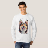 Pet’s Simple Modern Name & Photo Custom Design Tシャツ (正面フル)