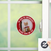 Pet Safety Alert Custom Cat Photo First Responder ウィンドウサイン (ホーム)