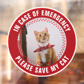 Pet Safety Alert Custom Cat Photo First Responder ウィンドウサイン (シート2)