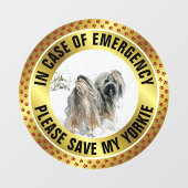 Pet Safety Alert Custom First Responder Dog Photo ウィンドウサイン (シート)