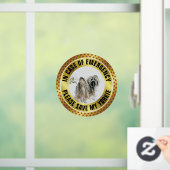 Pet Safety Alert Custom First Responder Dog Photo ウィンドウサイン (ホーム)