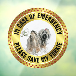 Pet Safety Alert Custom First Responder Dog Photo ウィンドウサイン