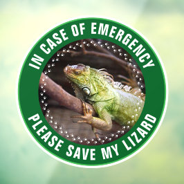 Pet Safety Alert Custom Reptile First Responder ウィンドウサイン